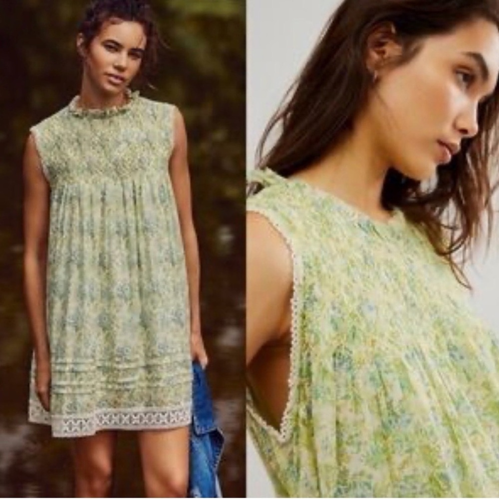 Free People Shea Floral MIDI Dress